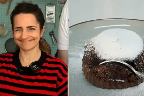 Sin horno y en cinco minuto: el volcán de chocolate de Paulina Cocina