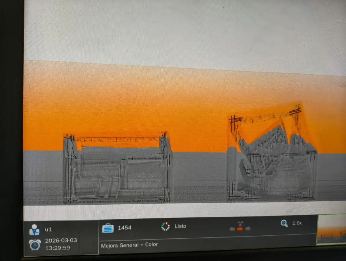 El scaner fue clave para detectar la droga. 