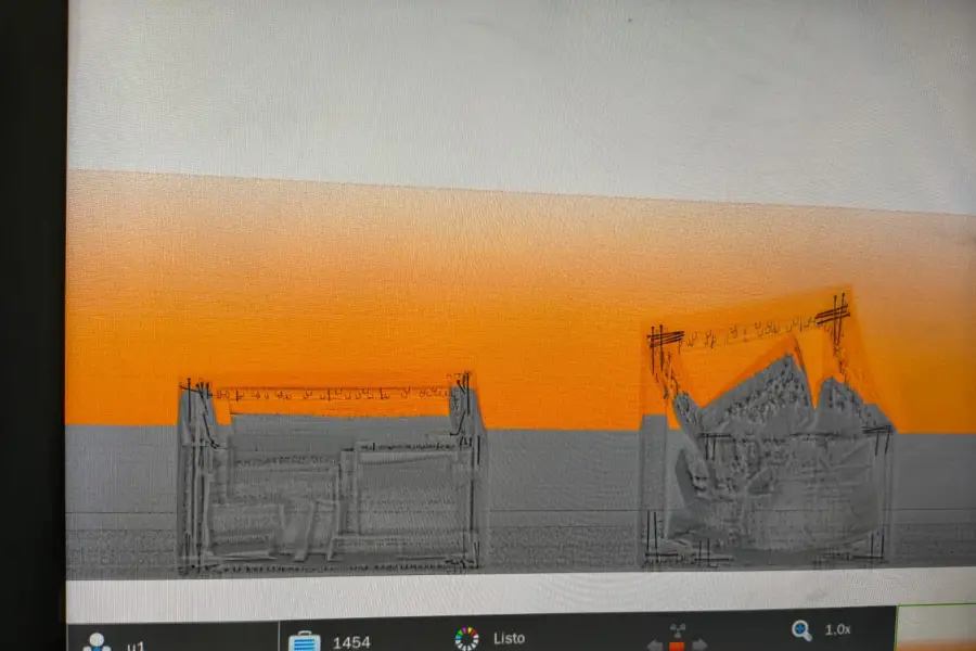 El scaner fue clave para detectar la droga. 