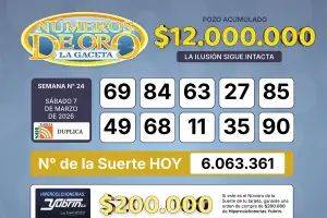 Los Números de Oro de LA GACETA del 7 de marzo de 2026