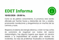 Temporal en Tucumán: aproximadamente 2.300 usuarios afectados por un corte de luz preventivo en la capital