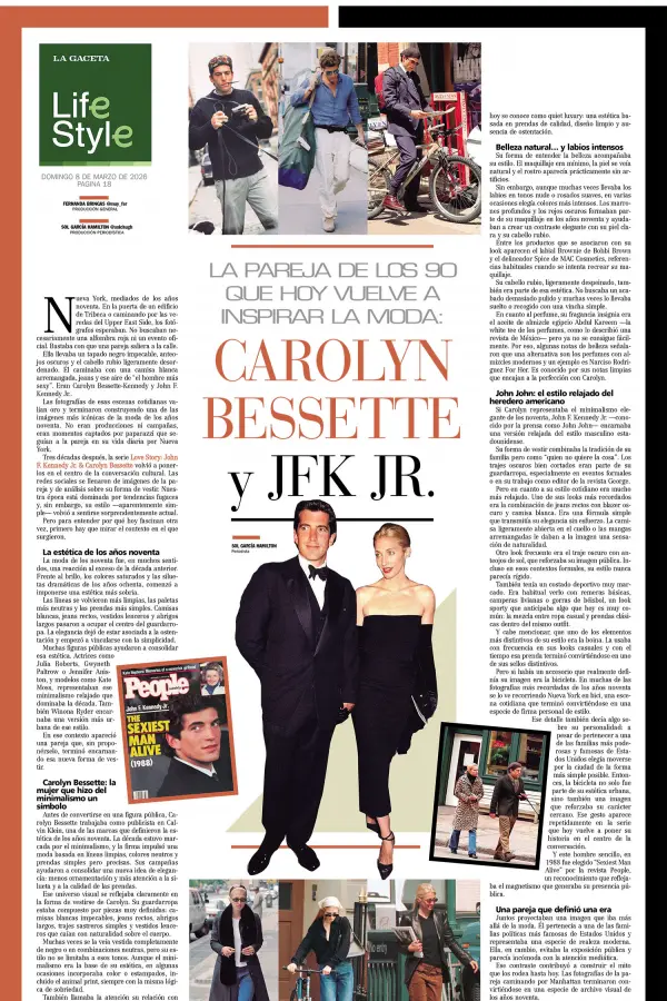 Carolyn Bessette y JFK Jr.: la pareja de los 90 que hoy vuelve a inspirar la moda: