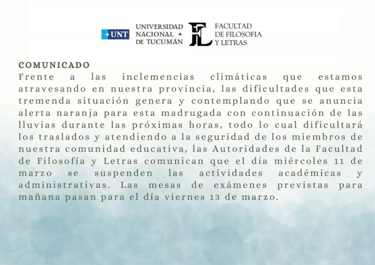 Suspendieron las clases en las escuelas experimentales y en facultades de la UNT