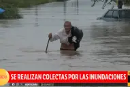 La Madrid bajo el agua: el dramático momento en que rescatan a un anciano de la corriente