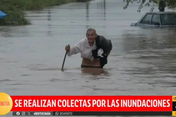 La Madrid bajo el agua: el dramático momento en que rescatan a un anciano de la corriente