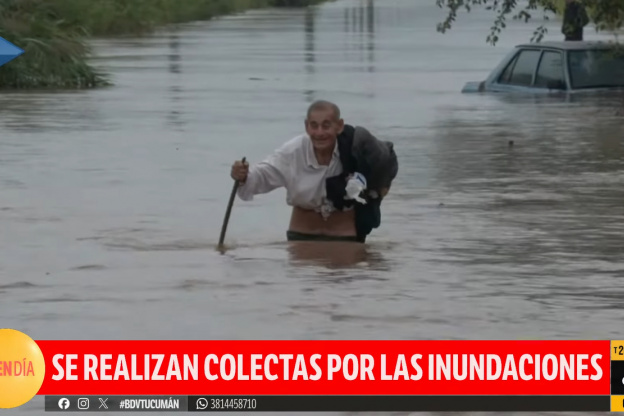 La Madrid bajo el agua: el dramático momento en que rescatan a un anciano de la corriente