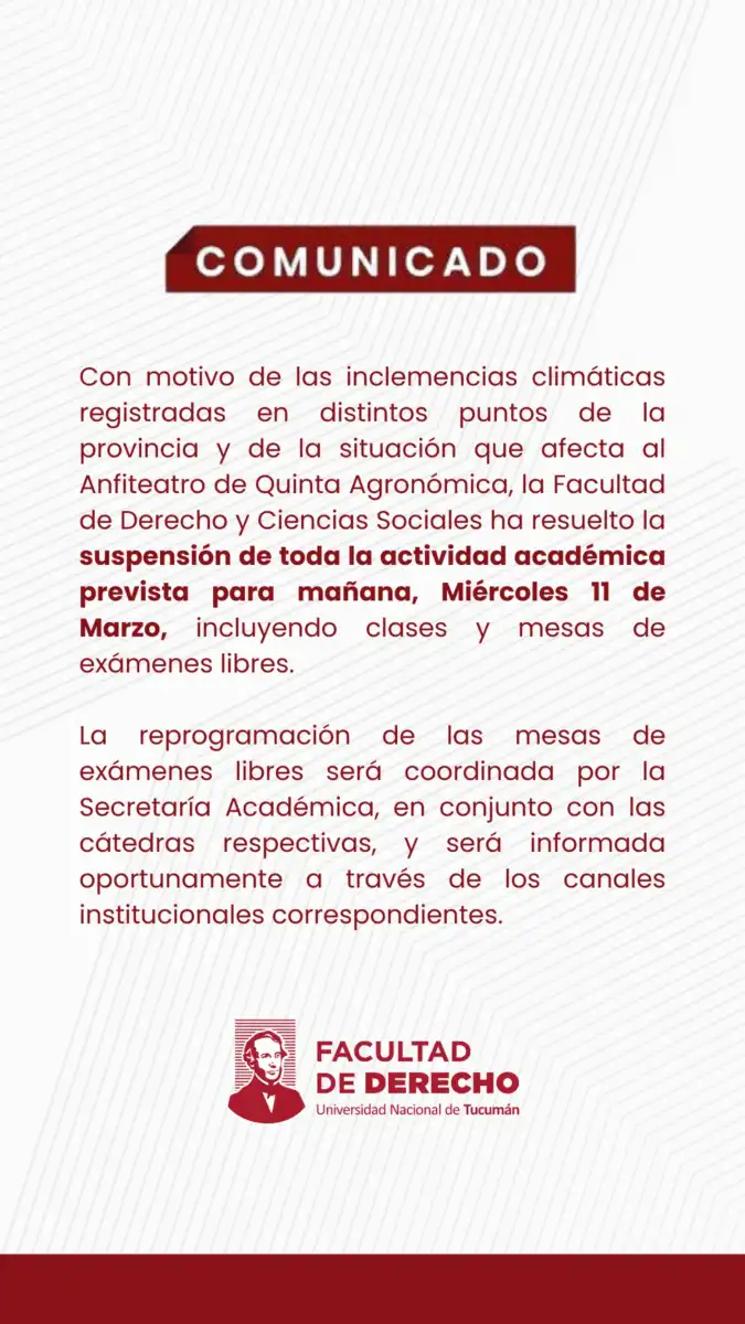 Suspendieron las clases en las escuelas experimentales y en facultades de la UNT