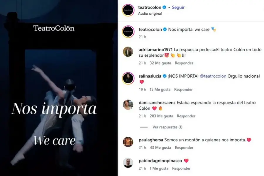 DESDE EL COLÓN. La institución argentina salió al cruce del actor.