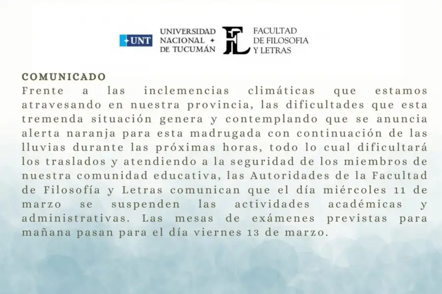 Suspendieron las clases en las escuelas experimentales y en facultades de la UNT