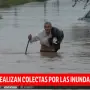 La Madrid bajo el agua: el dramático momento en que rescatan a un anciano de la corriente