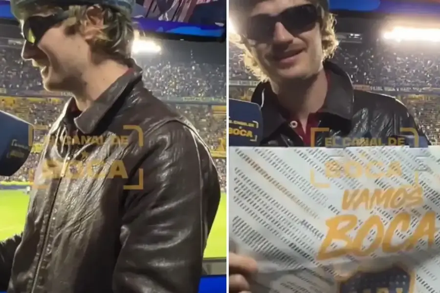 Quién es el actor de Stranger Things que visitó Argentina y vió el partido de Boca