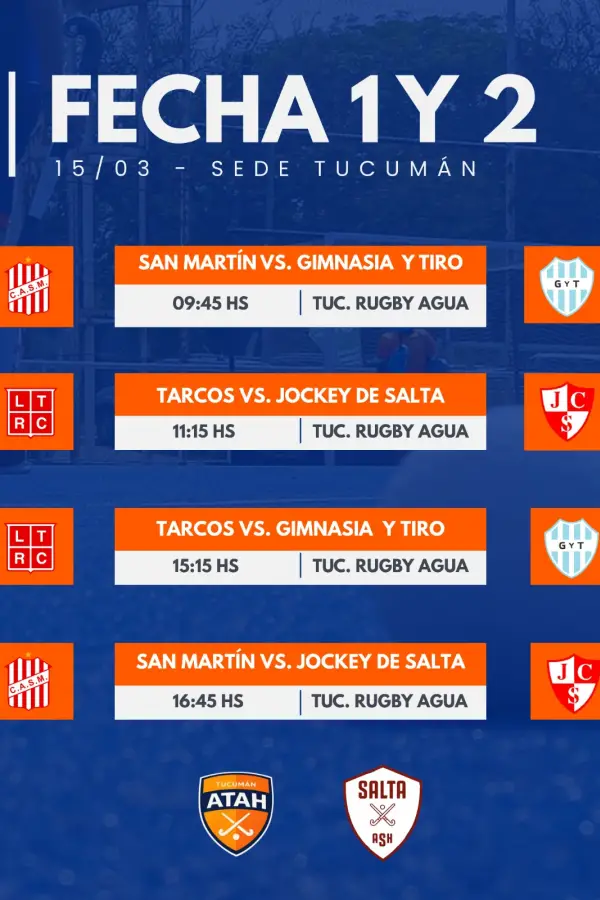 Cuatro tucumanos, dos sedes y ocho equipos: se inicia el Regional NOA de hockey masculino
