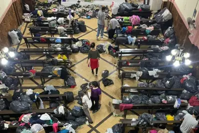En Santa Rosa de Leales, una parroquia quedó convertida en centro solidario