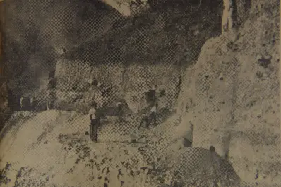 Recuerdos fotográficos: 1943. Escaba en obra, “el dique liviano más grande del mundo”