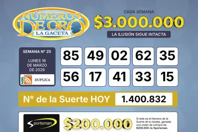 Los Números de Oro de LA GACETA del 16 de marzo de 2026