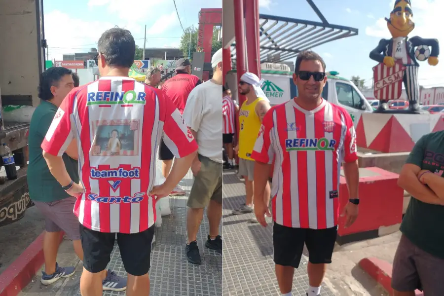 GENERACIONES. La familia Silva y una prenda que une a hijo, padre y abuelo.