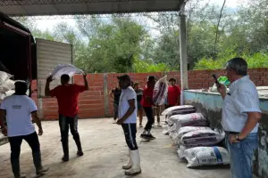Inundaciones en La Madrid: la Provincia envió alimento para los animales afectados