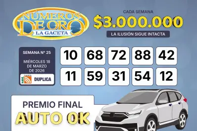 Los Números de Oro de LA GACETA del 18 de marzo de 2026