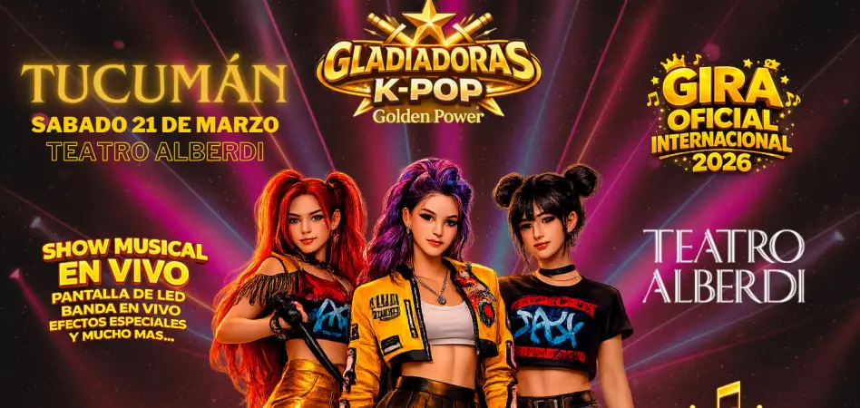 La gira internacional oficial de Gladiadoras K-Pop llega a Tucumán