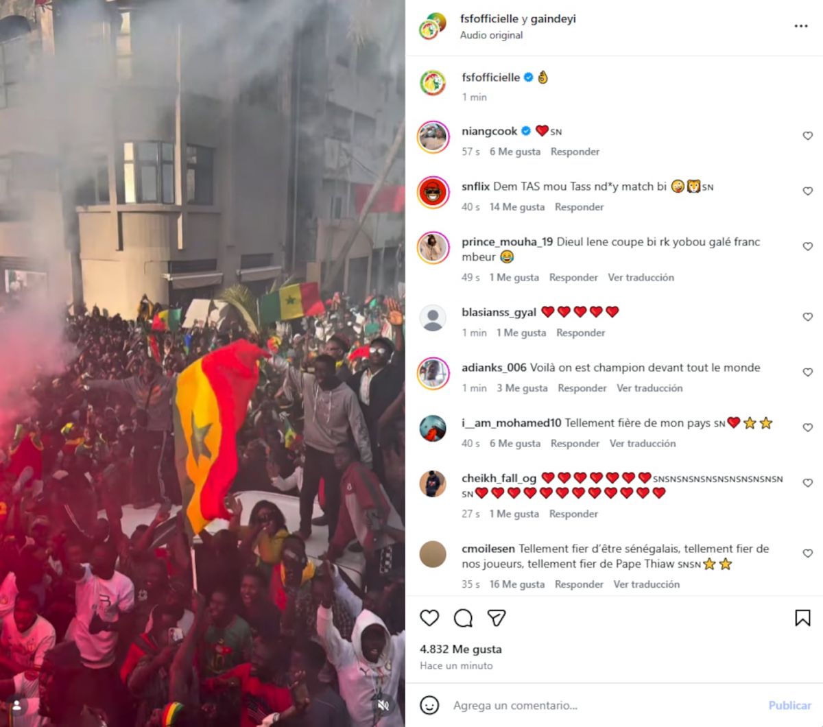 Del festejo al escándalo: el posteo de Senegal tras perder el título a manos de Marruecos