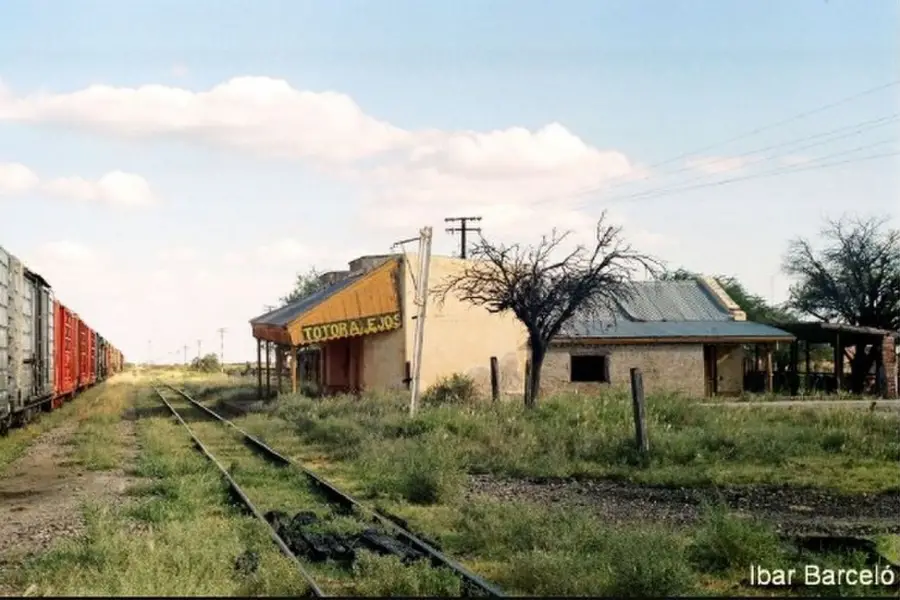 HOY. La abandonada estación es testigo del paso de los convoyes del Belgrano Cargas.