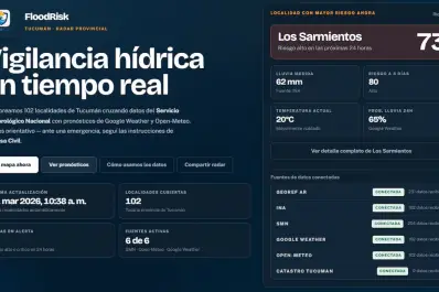Un estudiante tucumano creó una web para alertar sobre posibles inundaciones