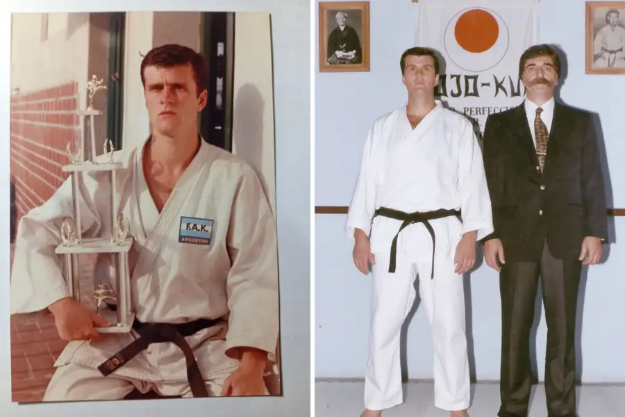 ANTAÑO. Fotos de Iván Troitiño durante su época como luchador.