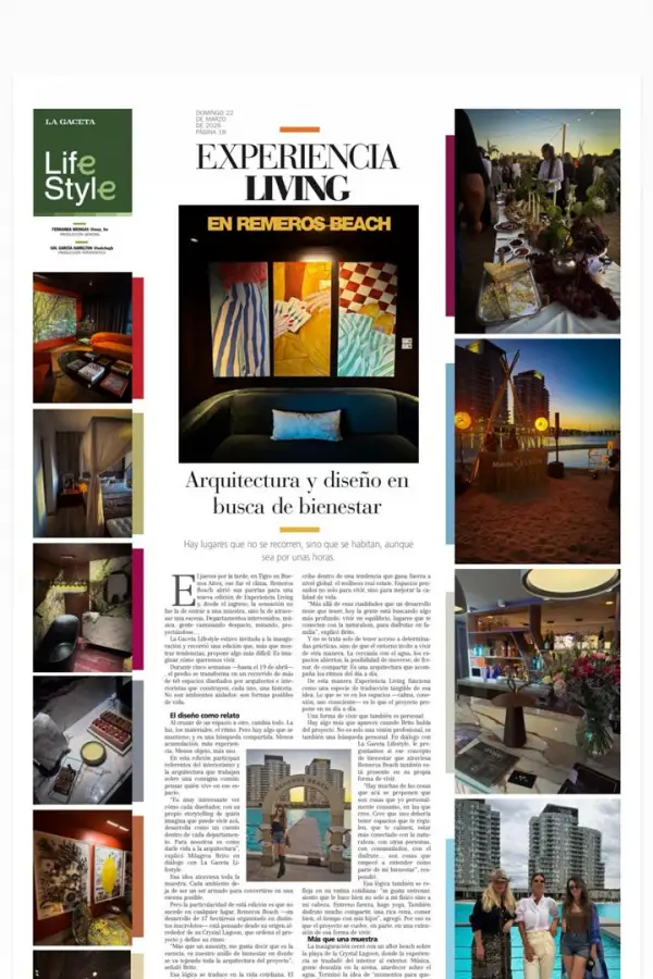 Experiencia Living en Remeros Beach: arquitectura y diseño en busca de bienestar