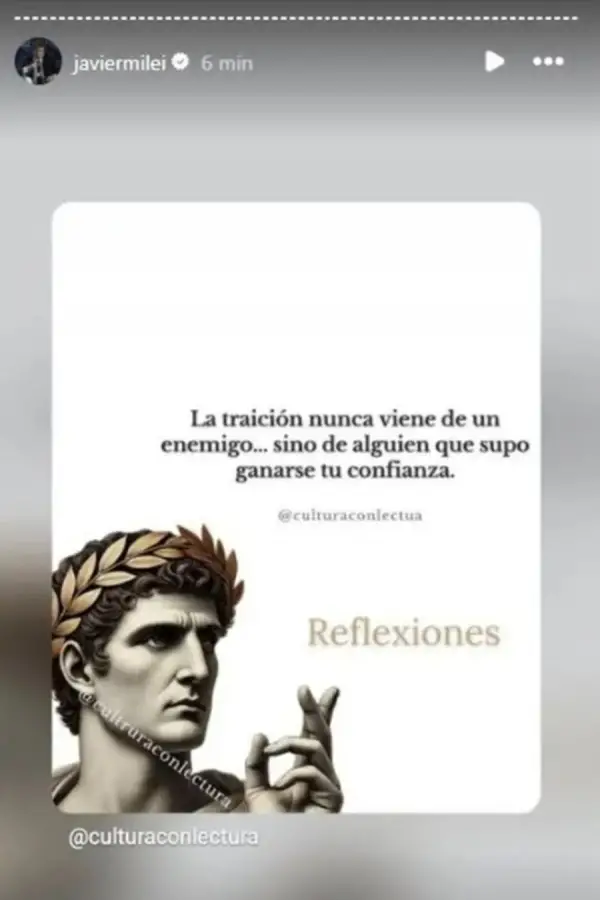 El enigmático posteo de Javier Milei