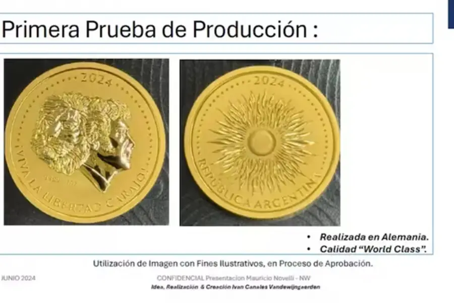 La moneda de Milei que quería comercializar Novelli