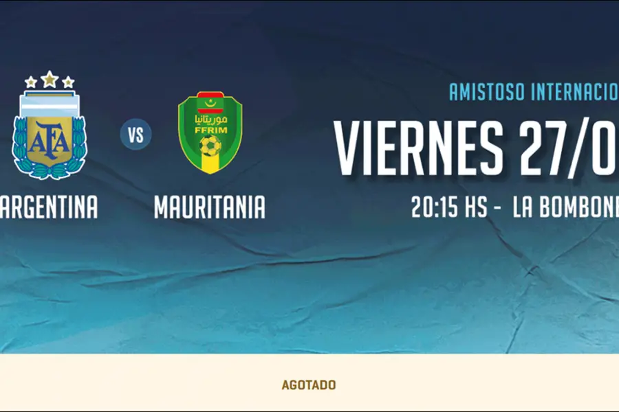 SIN DISPONIBILIDAD. La plataforma de venta muestra que ya no quedan tickets para el partido ante Mauritania.