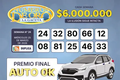 Los Números de Oro de LA GACETA del 25 de marzo de 2026