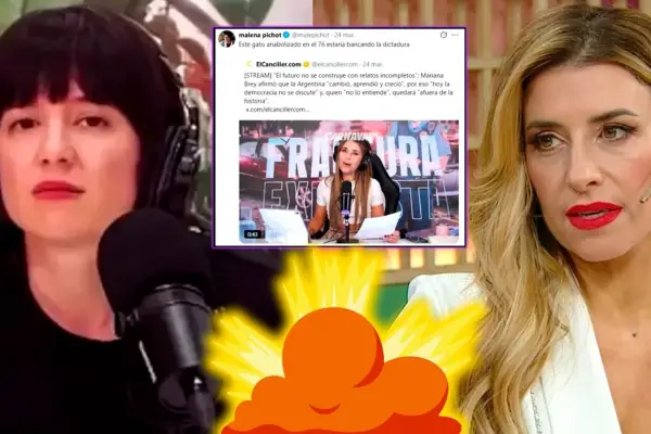 Malena Pichot, tras llamar gato anabolizado a Mariana Brey: Voy a insultar a cualquiera que relativice la dictadura
