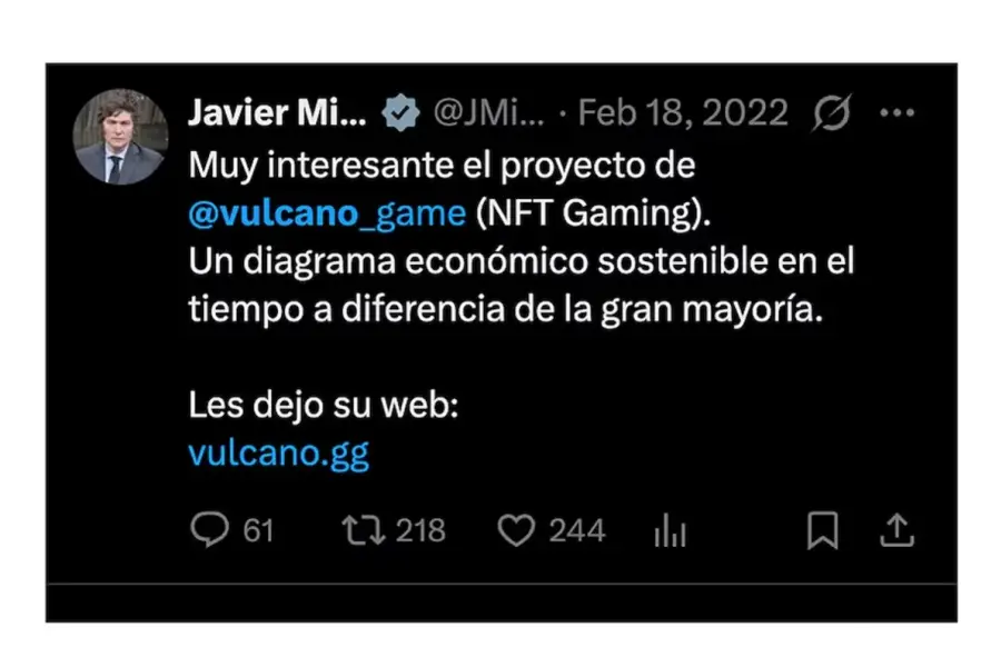Antes de $LIBRA, Milei y Novelli ya habían promocionado otra criptomoneda que terminó en fracaso