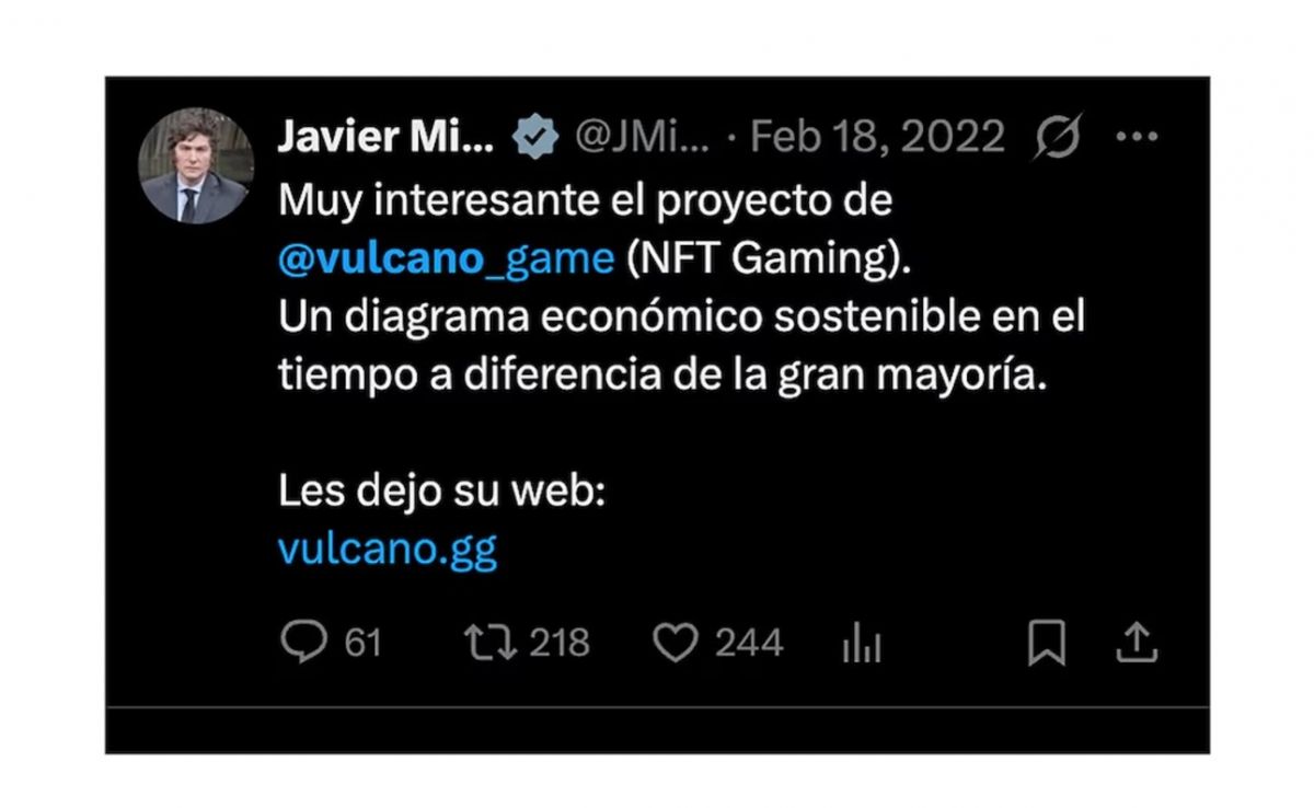 Antes de $LIBRA, Milei y Novelli ya habían promocionado otra criptomoneda que terminó en fracaso