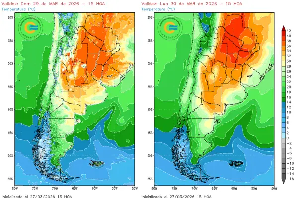 Alertan por el avance de un frente cálido en el norte y centro argentino