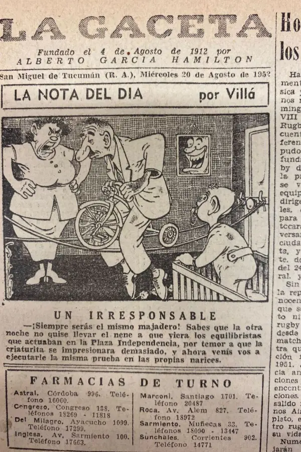 Recuerdos fotográficos: 1952. Acróbatas alemanes en Tucumán
