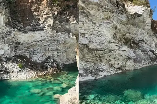 Un oasis encajado en la piedra blanca: la laguna turquesa que debés visitar en Semana Santa