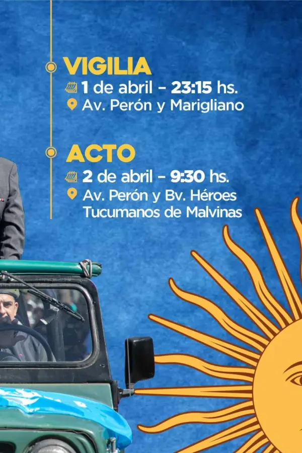 Yerba Buena conmemorará el 2 de abril con vigilia y desfile cívico-militar