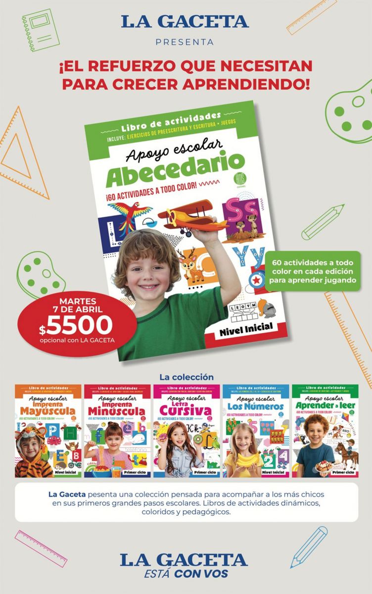 Llega Apoyo Escolar: la colección que podés conseguir opcional con LA GACETA todos los martes