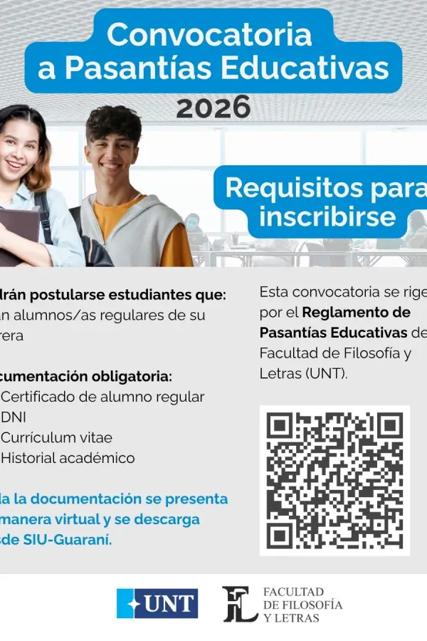 CONVOCATORIA. La inscripción es virtual y requiere documentación académica que se descarga desde SIU-Guaraní.