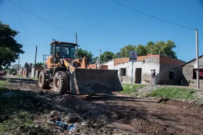 La Capital avanzó con trabajos para favorecer el drenaje pluvial