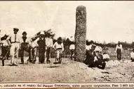 Recuerdos fotográficos: 1915. Cuando trasladaron el menhir al parque 9 de Julio