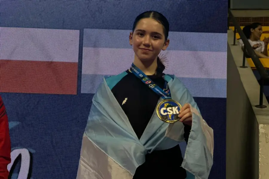 PODIO. En 2025 logró el bronce en el campeonato Sudamericano que se disputó en Recife.