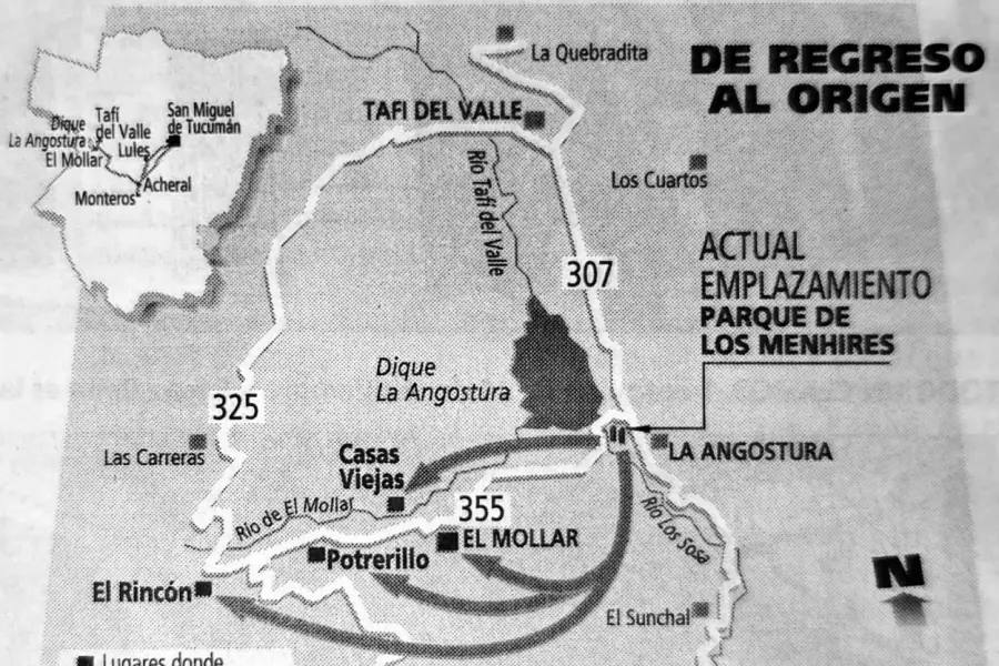 Recuerdos fotográficos: 2002. Los menhires vuelven a La Sala y a los sitios originales