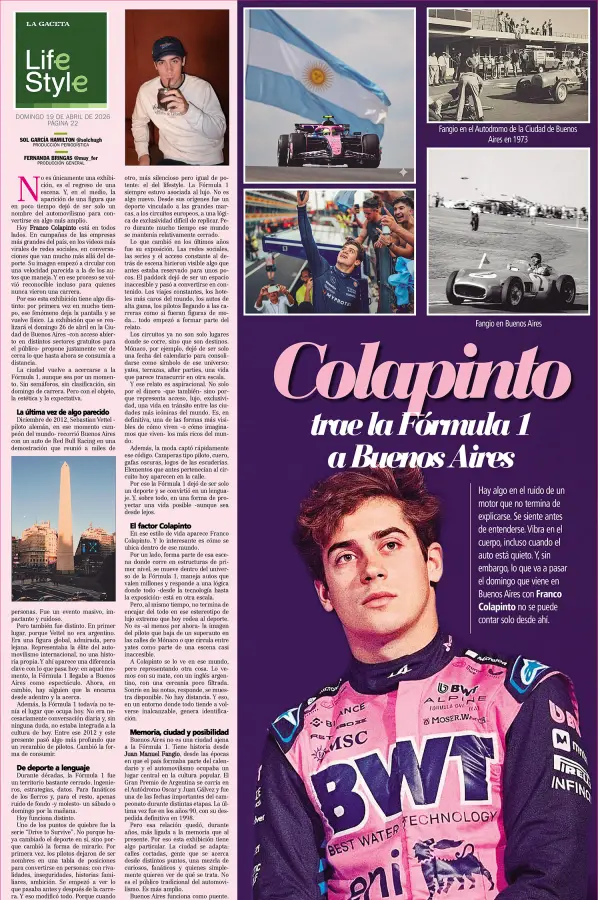 Colapinto trae la Fórmula 1 a Buenos Aires