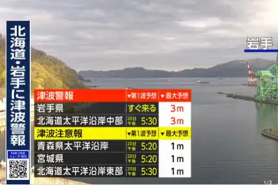 Alarma en Japón: un terremoto de magnitud 7,5 activó las alertas de tsunami