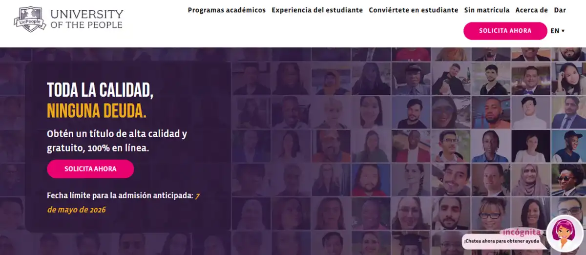 EEUU. La universidad cuenta con más de 170.000 estudiantes y ofrece programas de grado y posgrado en modalidad online.