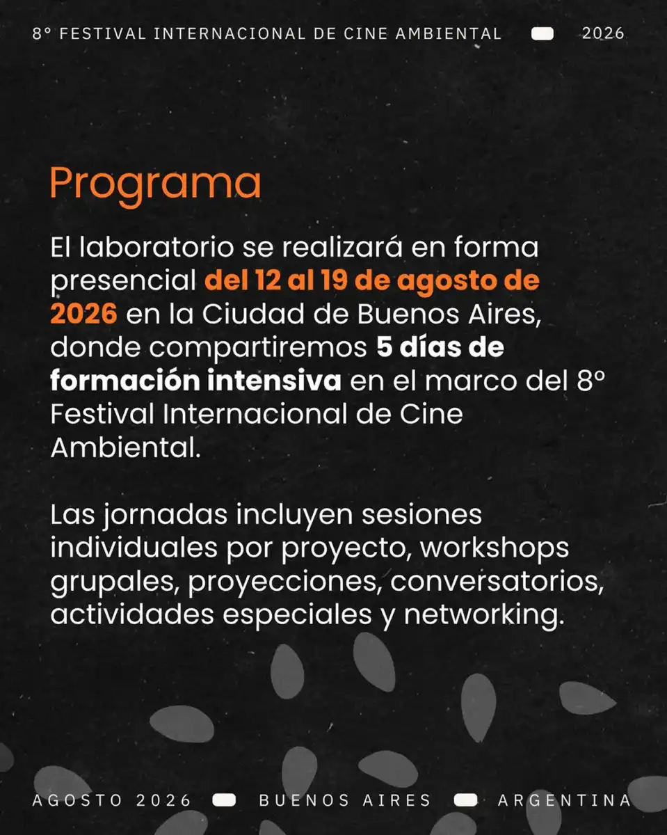 CONVOCATORIA. El programa seleccionará ocho proyectos de ficción o documental.