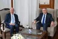 Osvaldo Jaldo recibió al ministro de la Corte Suprema, Ricardo Lorenzetti, en Casa de Gobierno